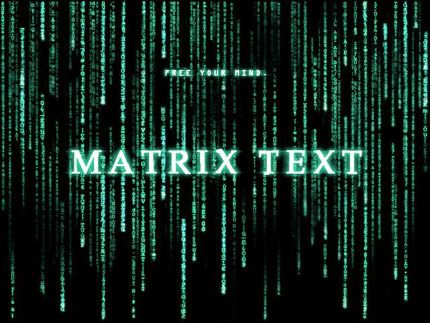 matrix text photoshop