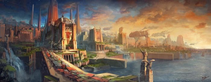 osmadth___bancur_city_by_flaviobolla_d4zpa5a-fullview-700x273 Fantasy landscape concepts that are awe inspiring