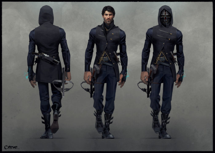 sergey-kolesov-corvo-outfit-700x497 Dishonored Concept Art Designs That Are Just Amazing
