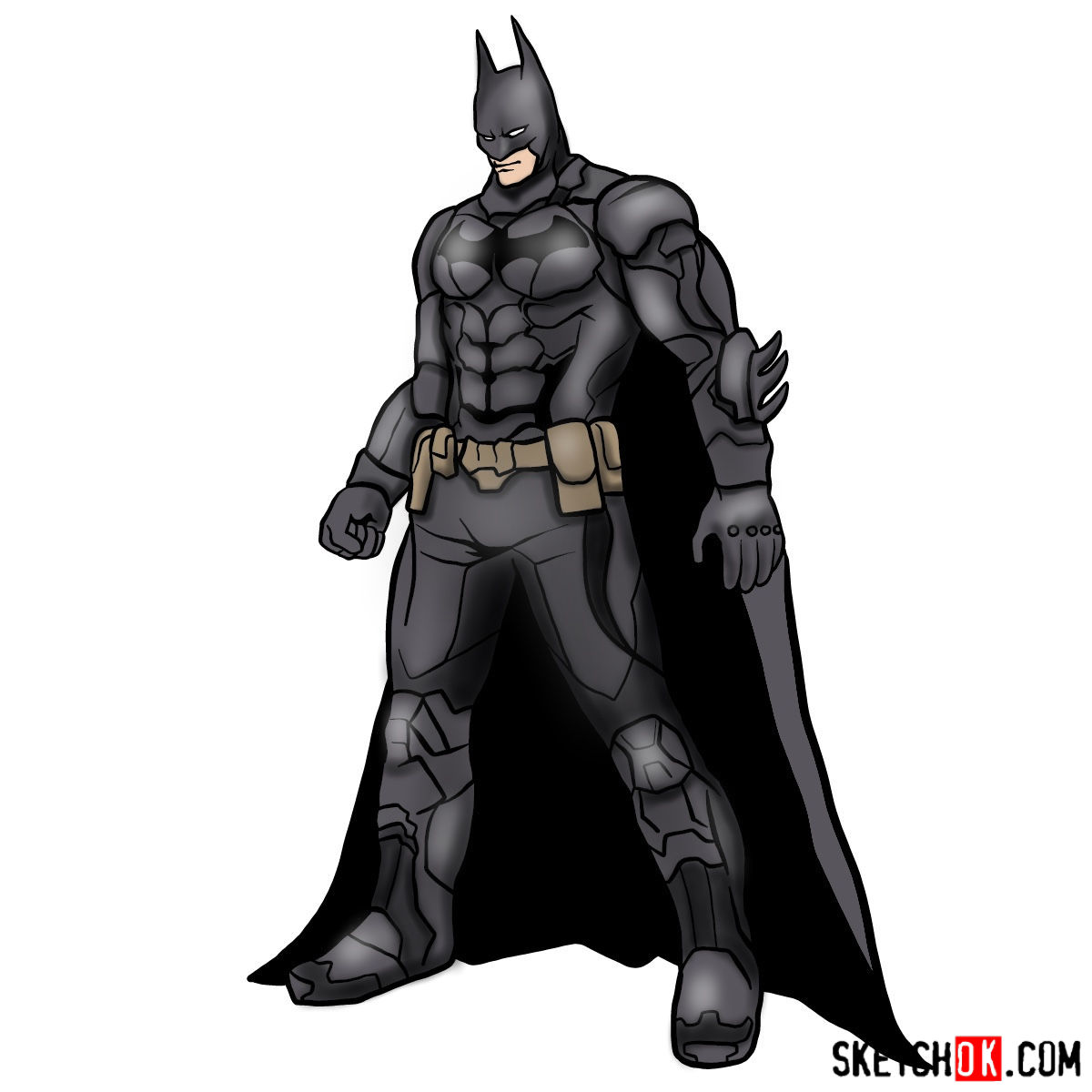 17 How to draw Batman: The Dark Knight drawing tutorials