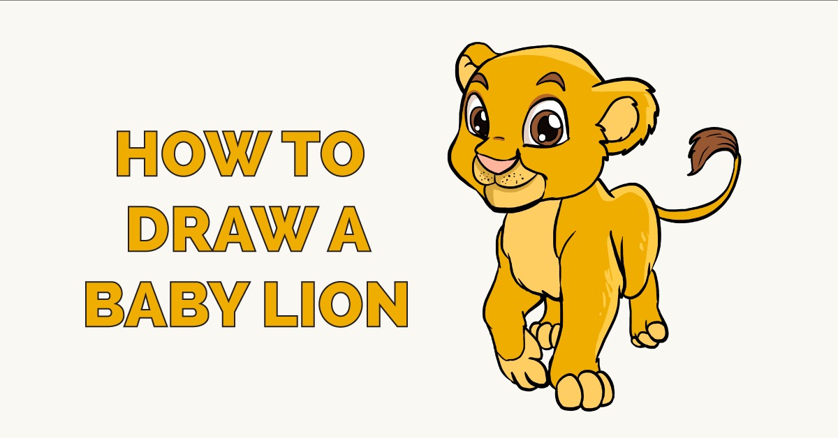 How_to_Draw_a_Baby_Lion_Featured_Image.png How to draw a lion face and body (Tutorials for beginners)