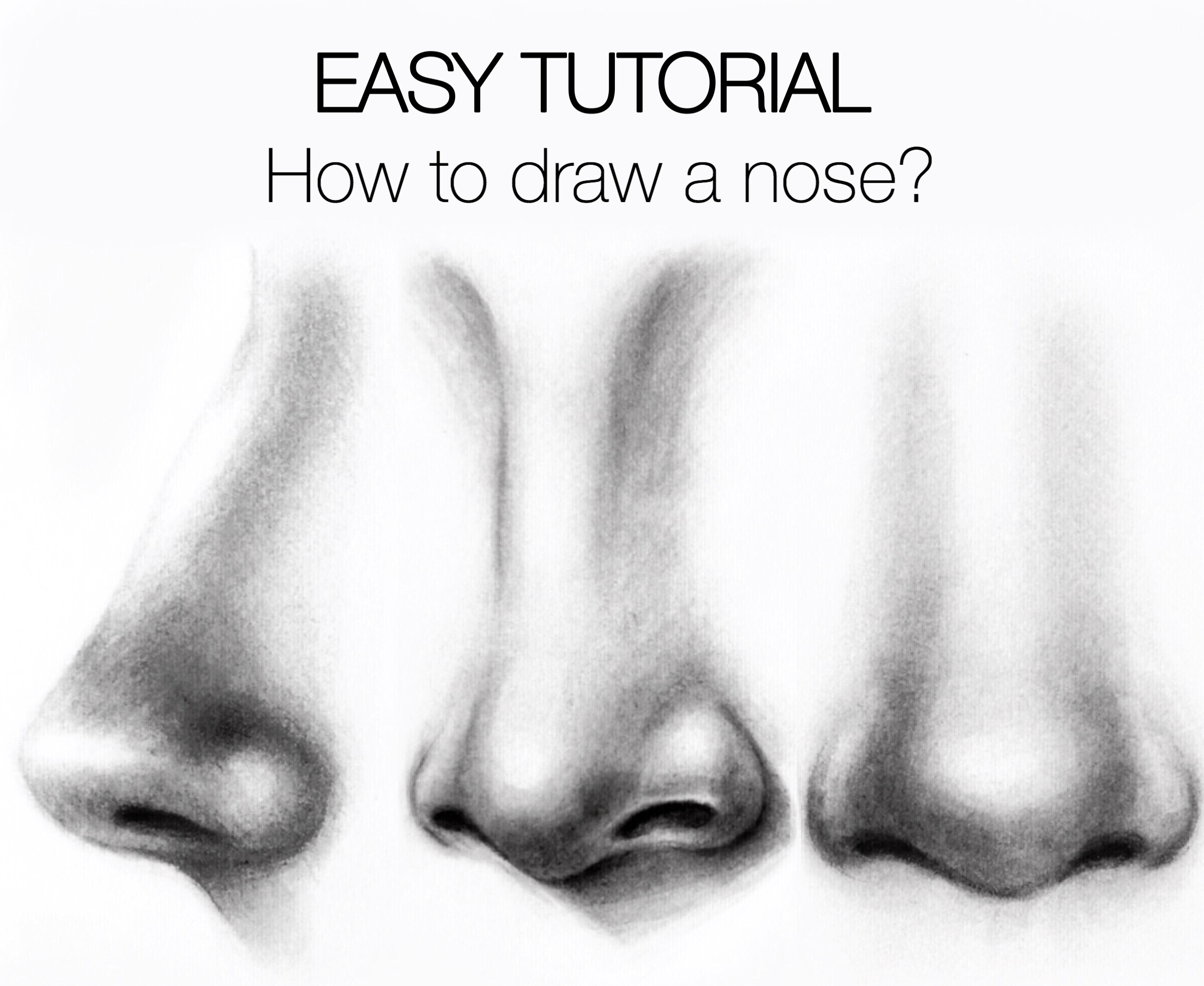 How To Draw A Nose Step By Step Easily For Beginners