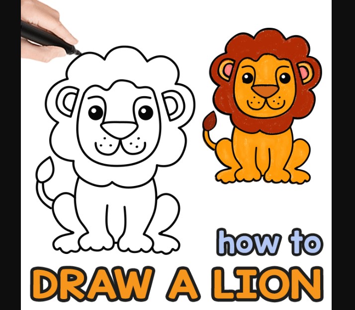 hhh How to draw a lion face and body (Tutorials for beginners)
