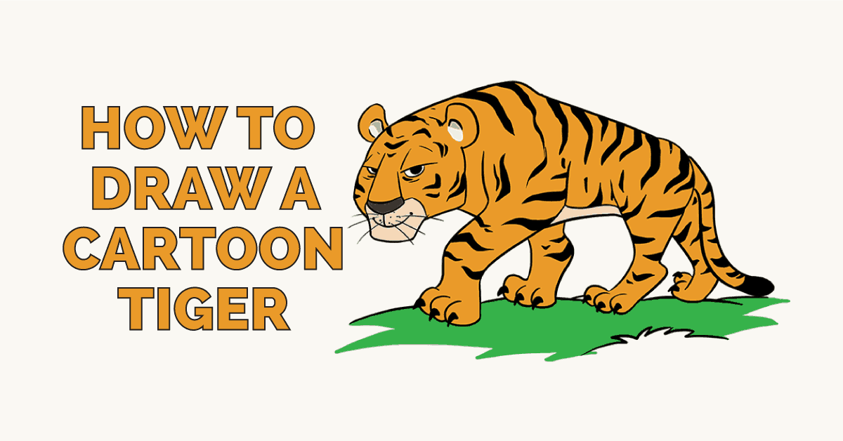 how-to-draw-a-cartoon-tiger-featured-image How to draw a tiger: Easy drawing tutorials for beginners
