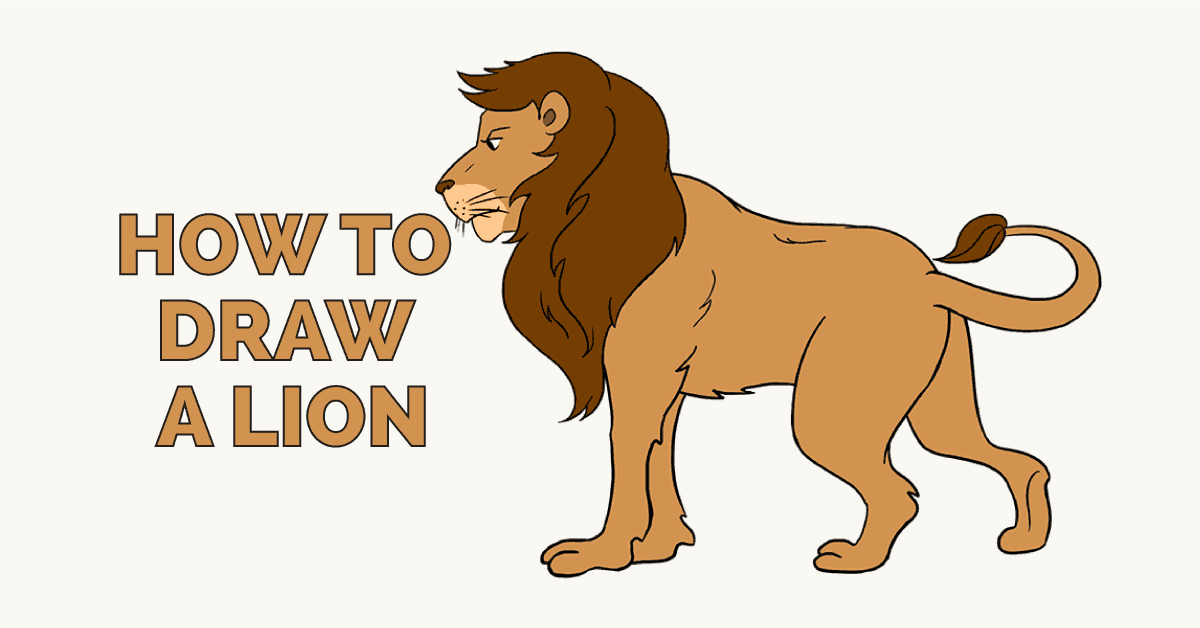 how-to-draw-a-lion-featured-image How to draw a lion face and body (Tutorials for beginners)
