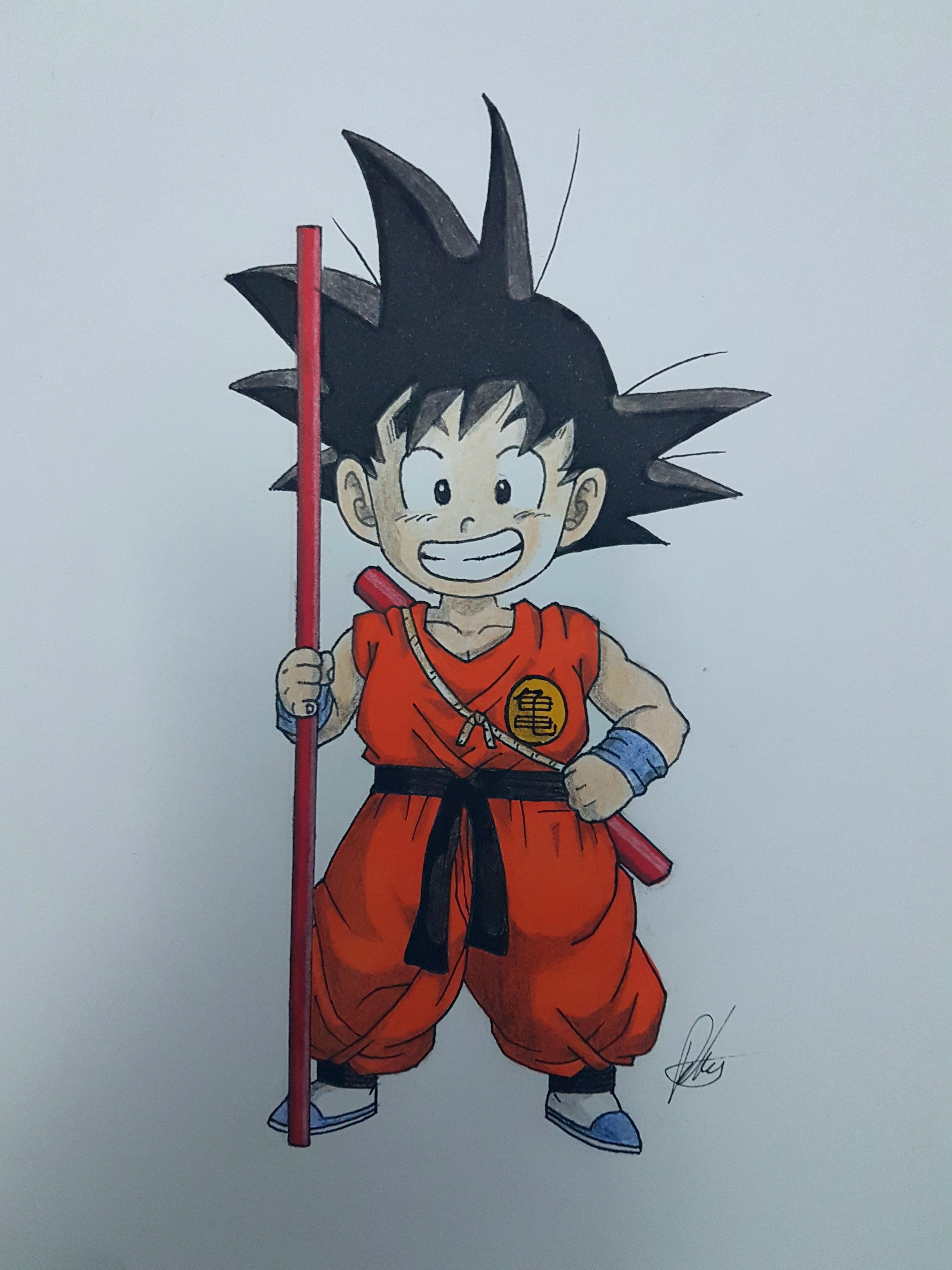 How to draw Goku | Dragon Ball anime - SketchOk - step-by-step drawing  tutorials