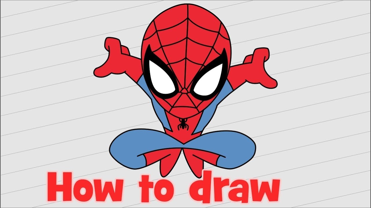how to draw spiderman step by step