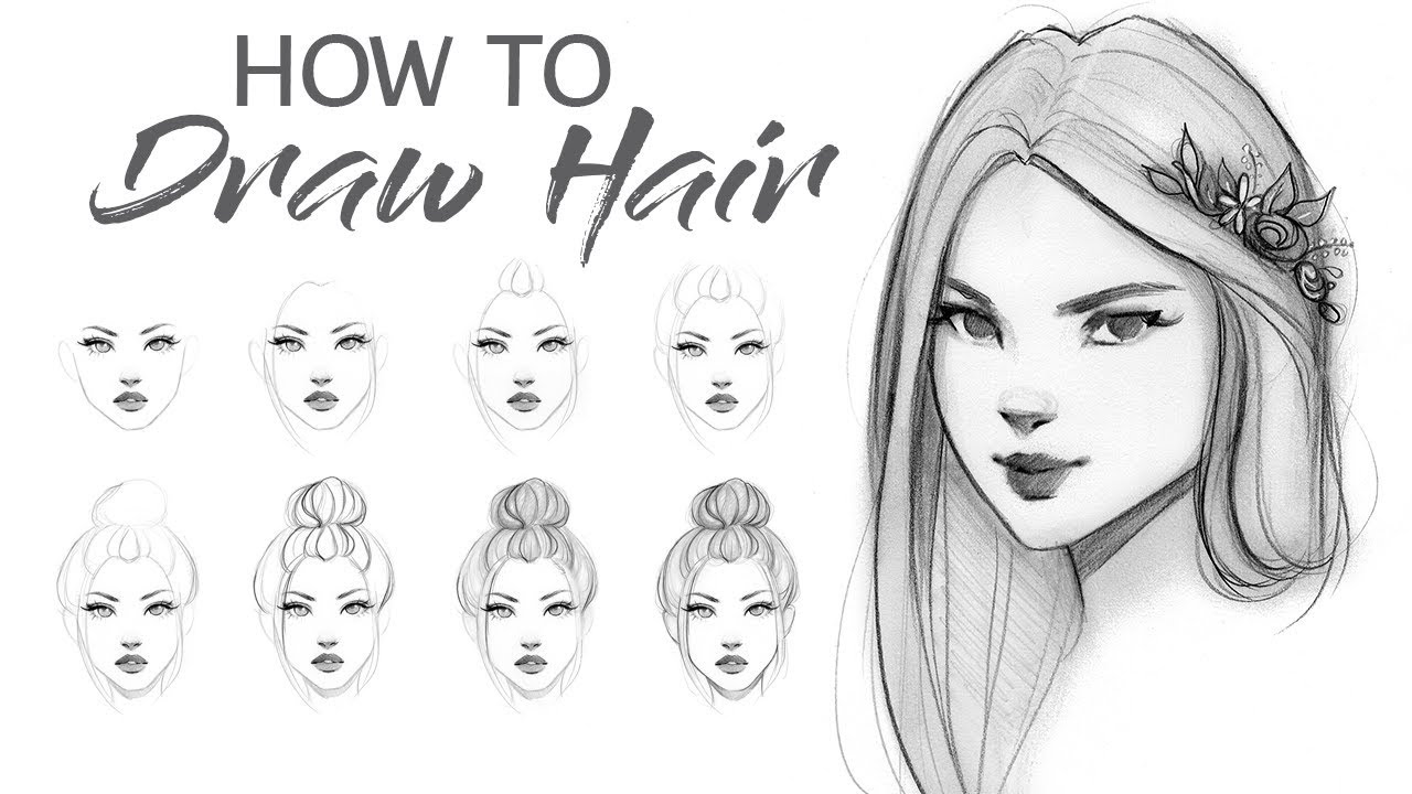 How to draw hair, quick tutorials to help you out