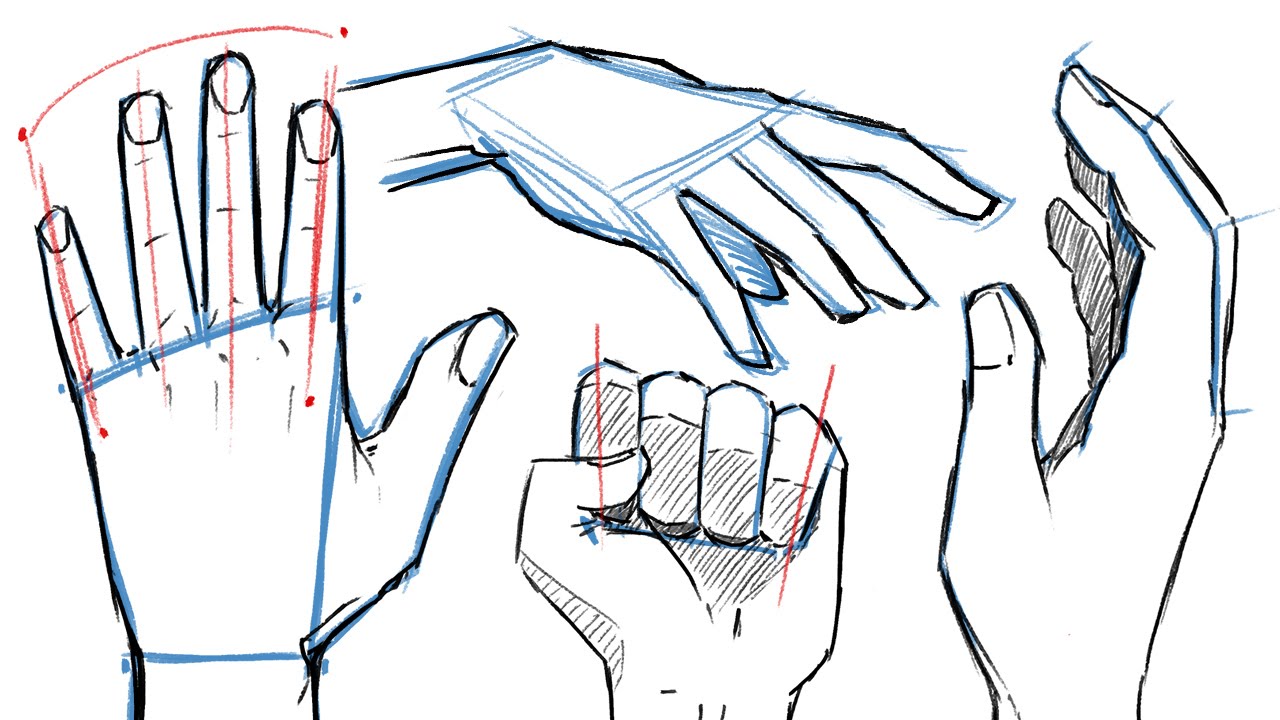 How to draw hands. Easy tutorials you can follow even as a beginner