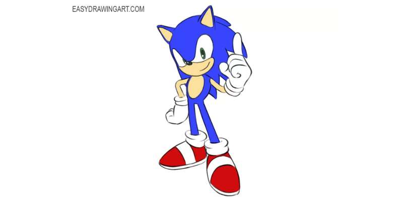 10-1 How To Draw Sonic The Hedgehog Easily