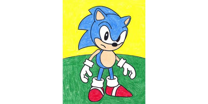 12-1 How To Draw Sonic The Hedgehog Easily