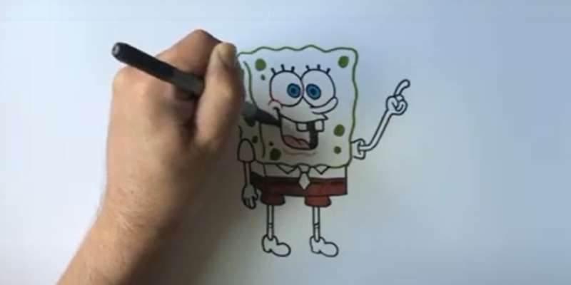 12-4 How To Draw SpongeBob SquarePants (For Beginners)