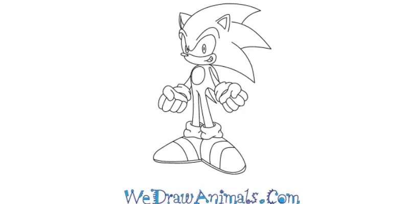13-1 How To Draw Sonic The Hedgehog Easily