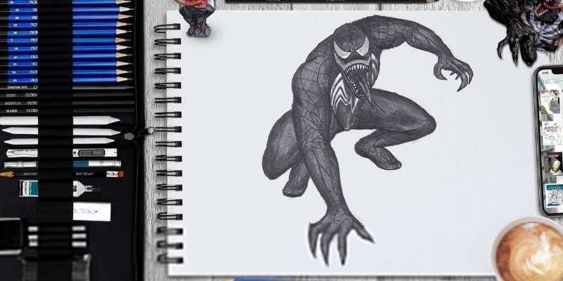 15-5 How To Draw Venom: Easy Drawing Tutorials