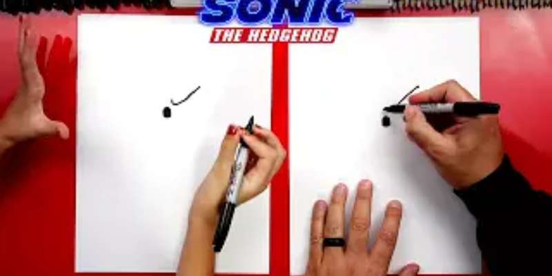 16-1 How To Draw Sonic The Hedgehog Easily