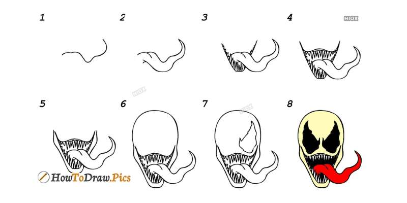 17-5 How To Draw Venom: Easy Drawing Tutorials