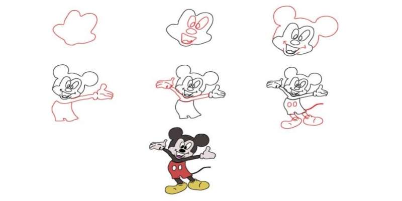 19-3 How To Draw Mickey Mouse In A Few Easy Steps