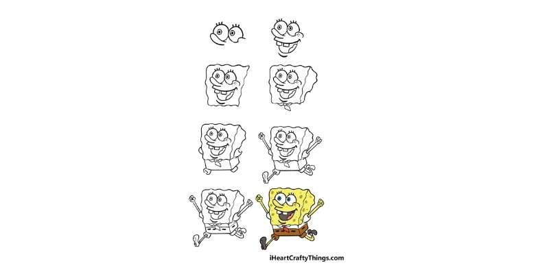 2-5 How To Draw SpongeBob SquarePants (For Beginners)