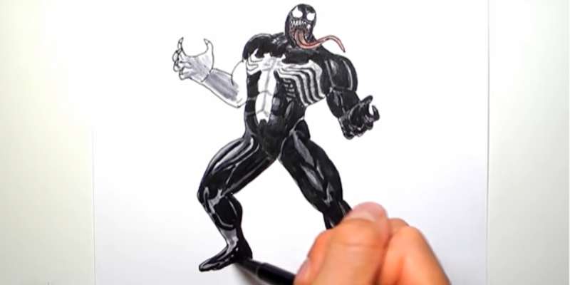20-3 How To Draw Venom: Easy Drawing Tutorials