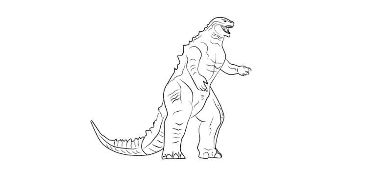 3-6 How To Draw Godzilla So That It Looks Good