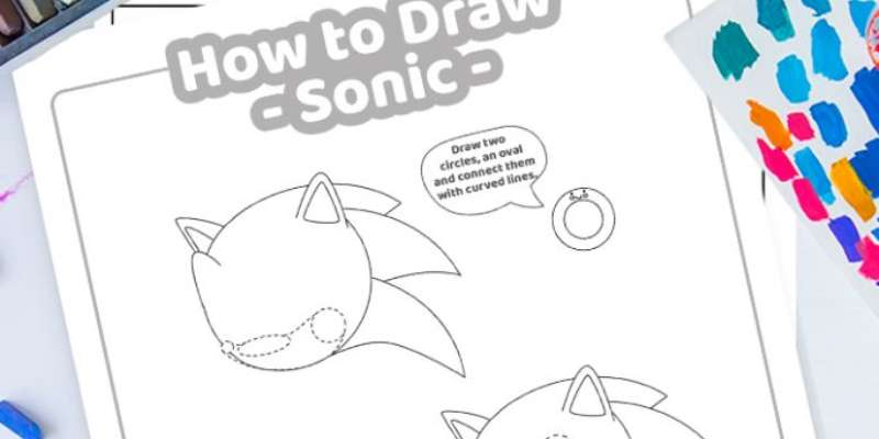 4-1 How To Draw Sonic The Hedgehog Easily