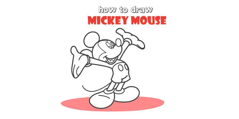 4-3 How To Draw Mickey Mouse In A Few Easy Steps