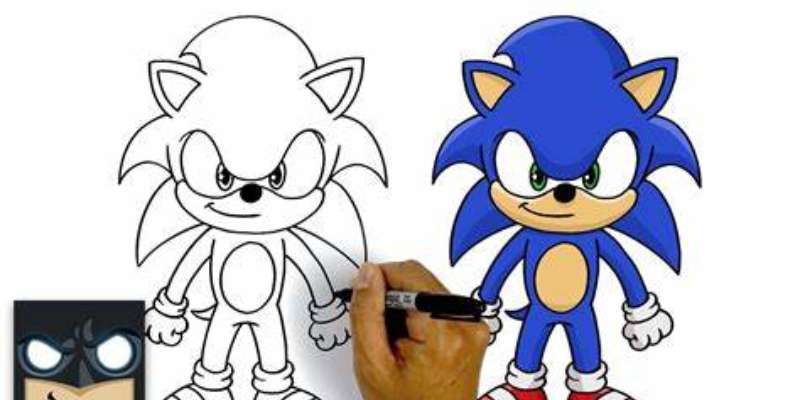 5-1 How To Draw Sonic The Hedgehog Easily