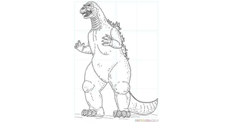 7-6 How To Draw Godzilla So That It Looks Good