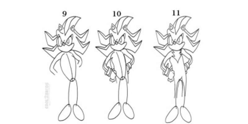 9-1 How To Draw Sonic The Hedgehog Easily