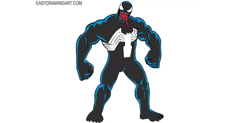 9-5 How To Draw Venom: Easy Drawing Tutorials