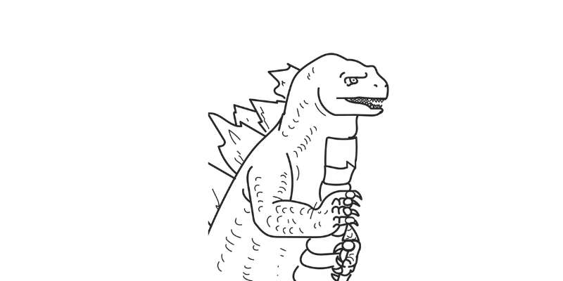 9-6 How To Draw Godzilla So That It Looks Good