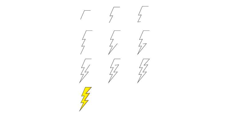 1 How To Draw A Lightning Bolt Easily