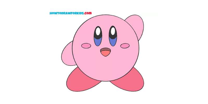 2-3 How To Draw Kirby: Cute Step By Step Tutorials   