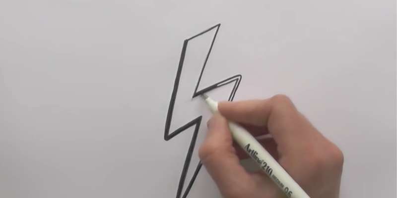4 How To Draw A Lightning Bolt Easily