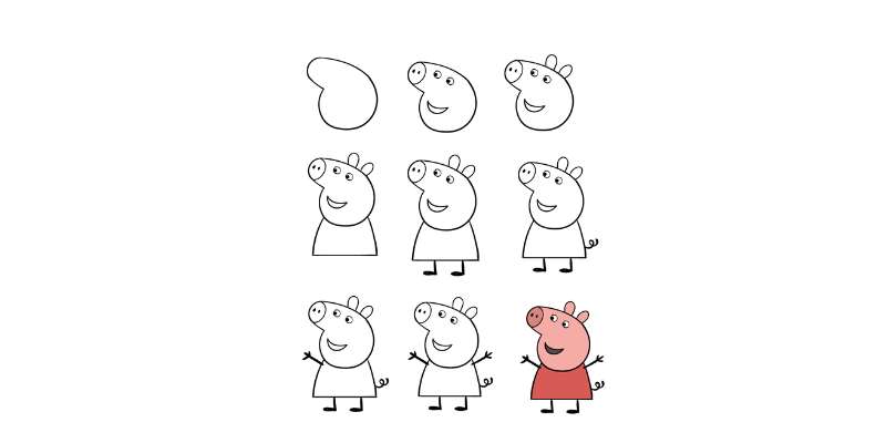 7-9 How To Draw Peppa Pig Easily Right Now