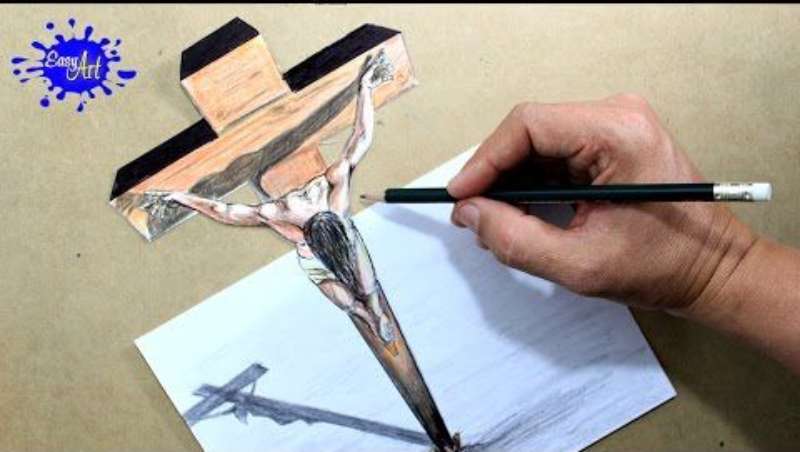 Drawing-Jesus-3D-1 How To Draw Jesus Quickly And Easily
