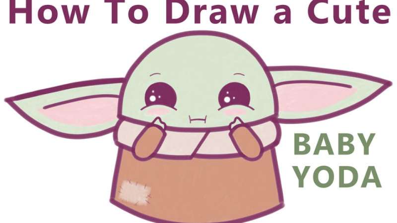 How-To-Draw-A-Cute-Baby-Yoda-1 How To Draw Baby Yoda: 23 Tutorials for You