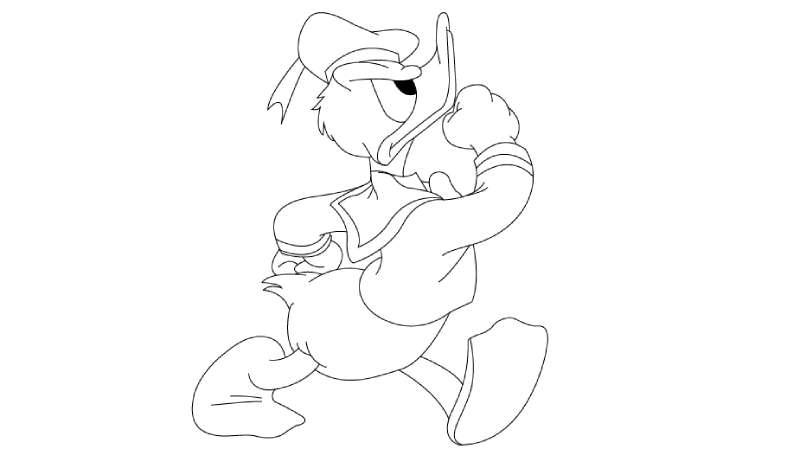 How-To-Draw-A-Donald-Duck-11-Steps How To Draw Donald Duck Right Now