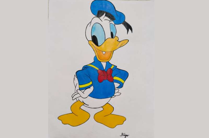 How-To-Draw-A-Donald-Duck-Step-By-Step-1 How To Draw Donald Duck Right Now