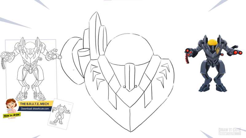 How-To-Draw-B.R.U.T.E.-Mech-From-Fortnite-1 How To Draw Fortnite Characters: 26 Tutorials