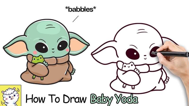 How-To-Draw-Baby-Yoda-1 How To Draw Baby Yoda: 23 Tutorials for You