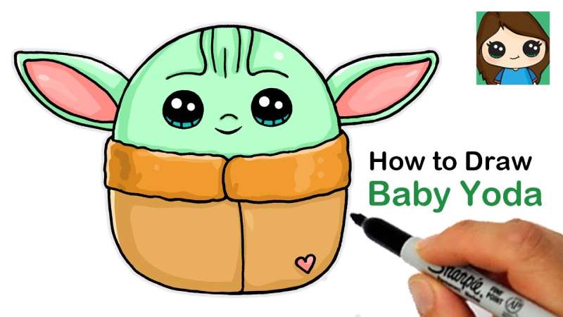 How-To-Draw-Baby-Yoda-Easy-1 How To Draw Baby Yoda: 23 Tutorials for You