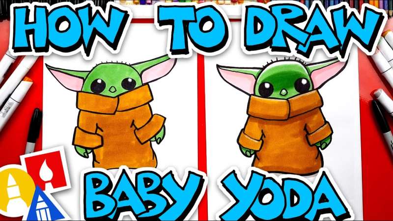 How-To-Draw-Baby-Yoda-From-The-Mandalorian-1 How To Draw Baby Yoda: 23 Tutorials for You