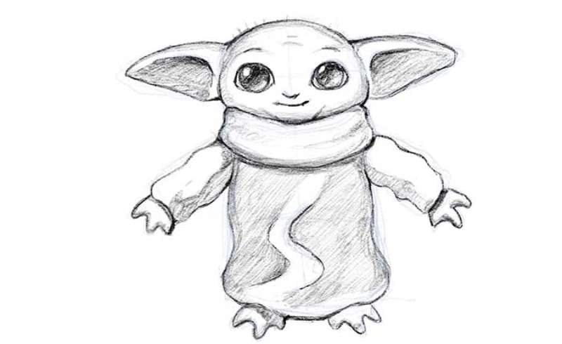 How-To-Draw-Baby-Yoda-In-10-Steps-1 How To Draw Baby Yoda: 23 Tutorials for You