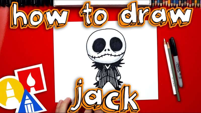 How-To-Draw-Cartoon-Jack-Skellington-1 How To Draw Jack Skellington: 21 Easy Tutorials