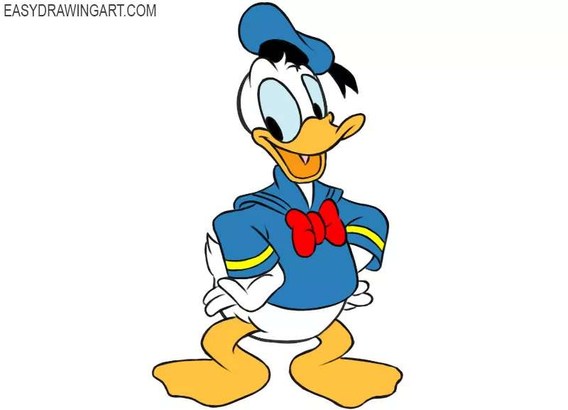 How-To-Draw-Donald-Duck-%E2%80%93-15-Steps-1 How To Draw Donald Duck Right Now