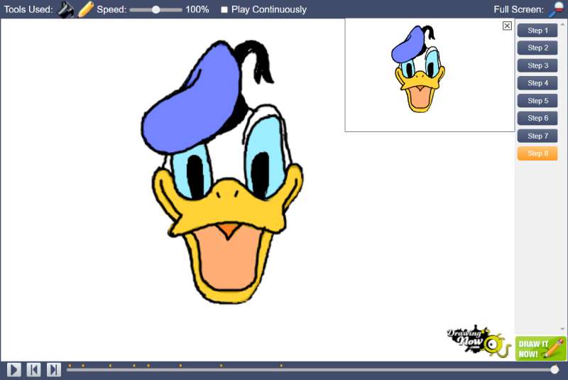 How-To-Draw-Donald-Duck-%E2%80%93-8-Steps How To Draw Donald Duck Right Now
