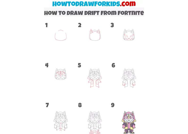 How-To-Draw-Drift-From-Fortnite-1 How To Draw Fortnite Characters: 26 Tutorials