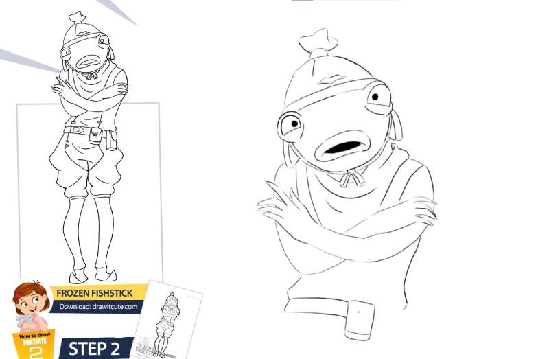 How-To-Draw-Frozen-Fishstick How To Draw Fortnite Characters: 26 Tutorials