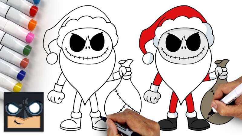 How-To-Draw-Jack-Skellington-A-Nightmare-Before-Christmas-1 How To Draw Jack Skellington: 21 Easy Tutorials